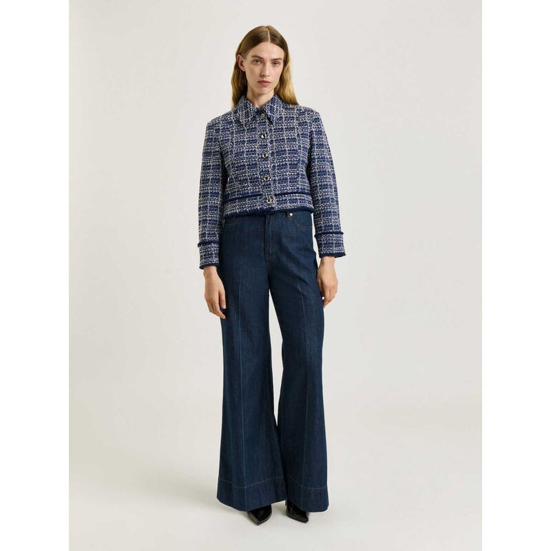 Veronika Maine European Boucle Cropped Jacket image number 7